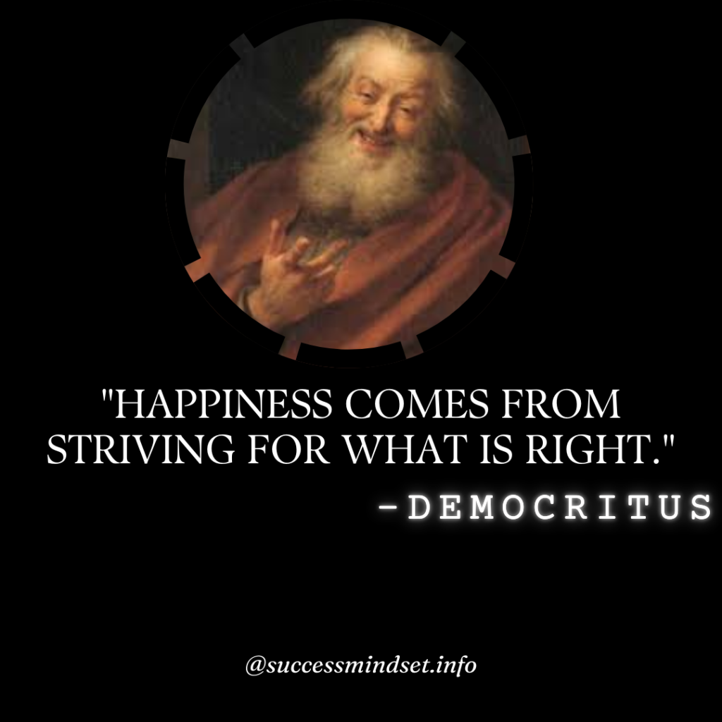 Democritus quote on happiness