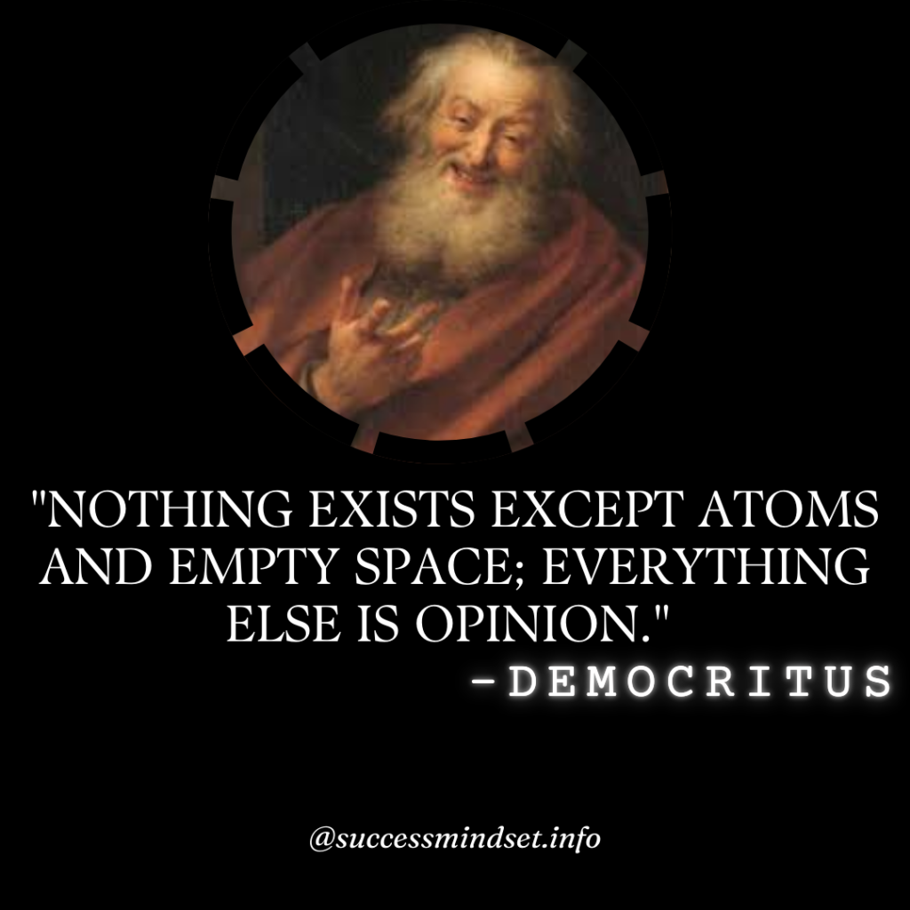 Democritus quote on atoms