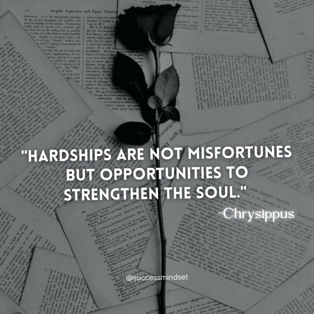 Chrysippus quote on hardship