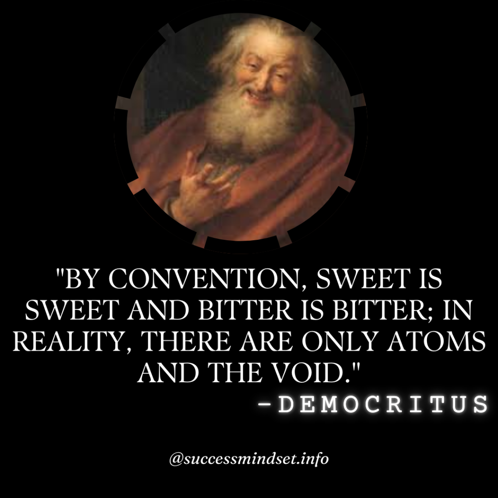 Democritus quote on atoms