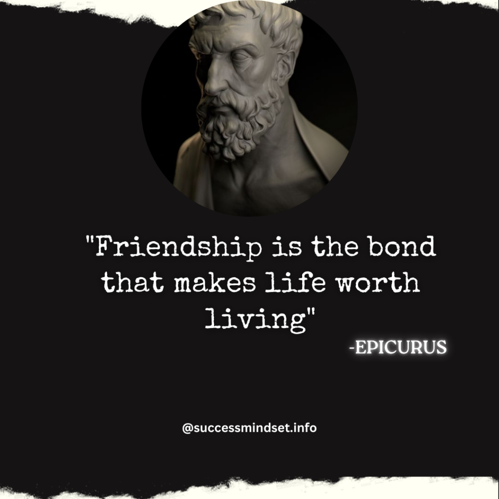 Epicurus quote on friendship