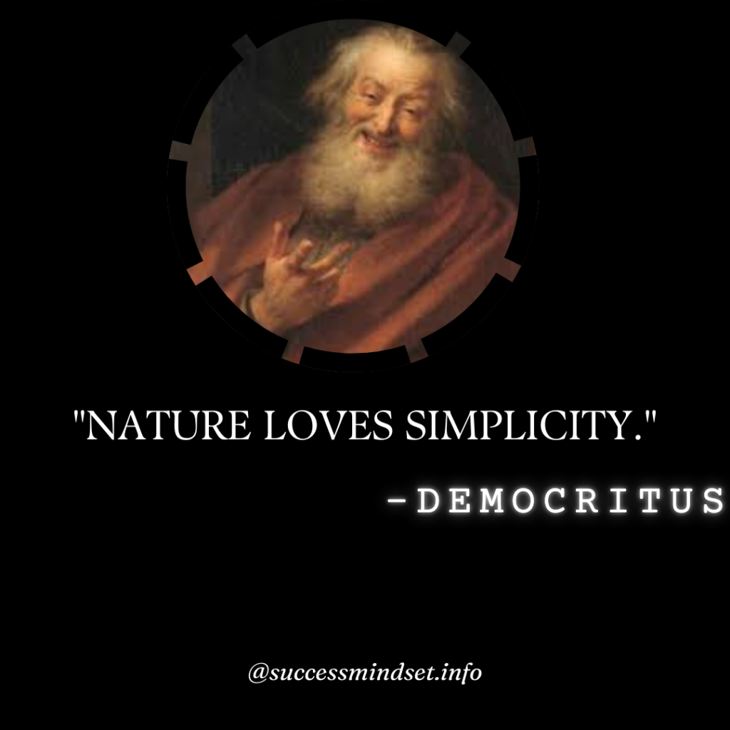 Democritus quote on nature