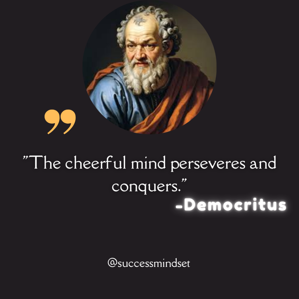 Democritus quote on mind