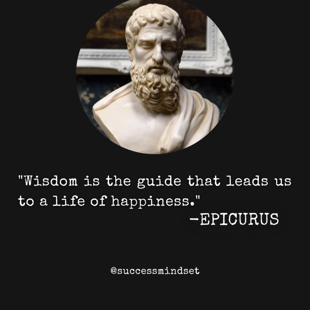 Epicurus quote on wisdom