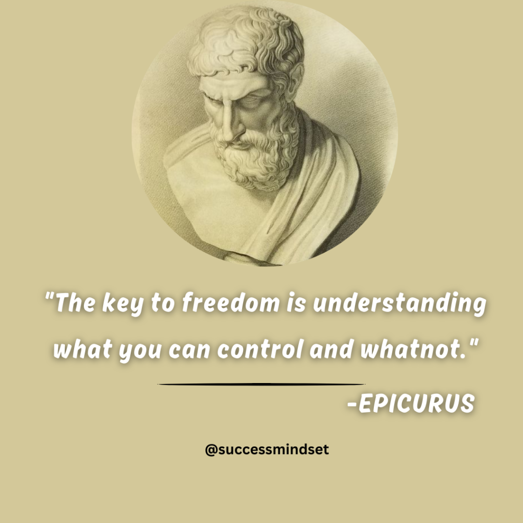 Epicurus quote on freedom