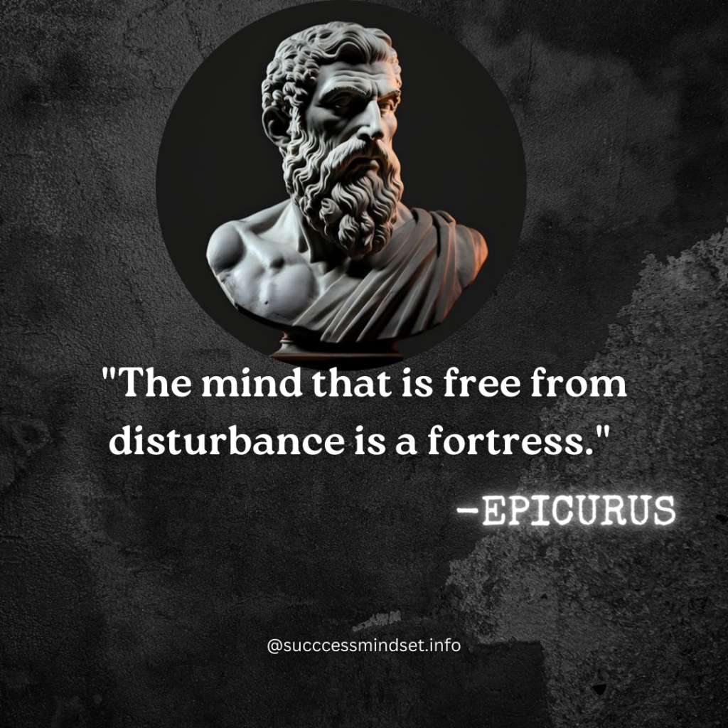 Epicurus quote on free mind