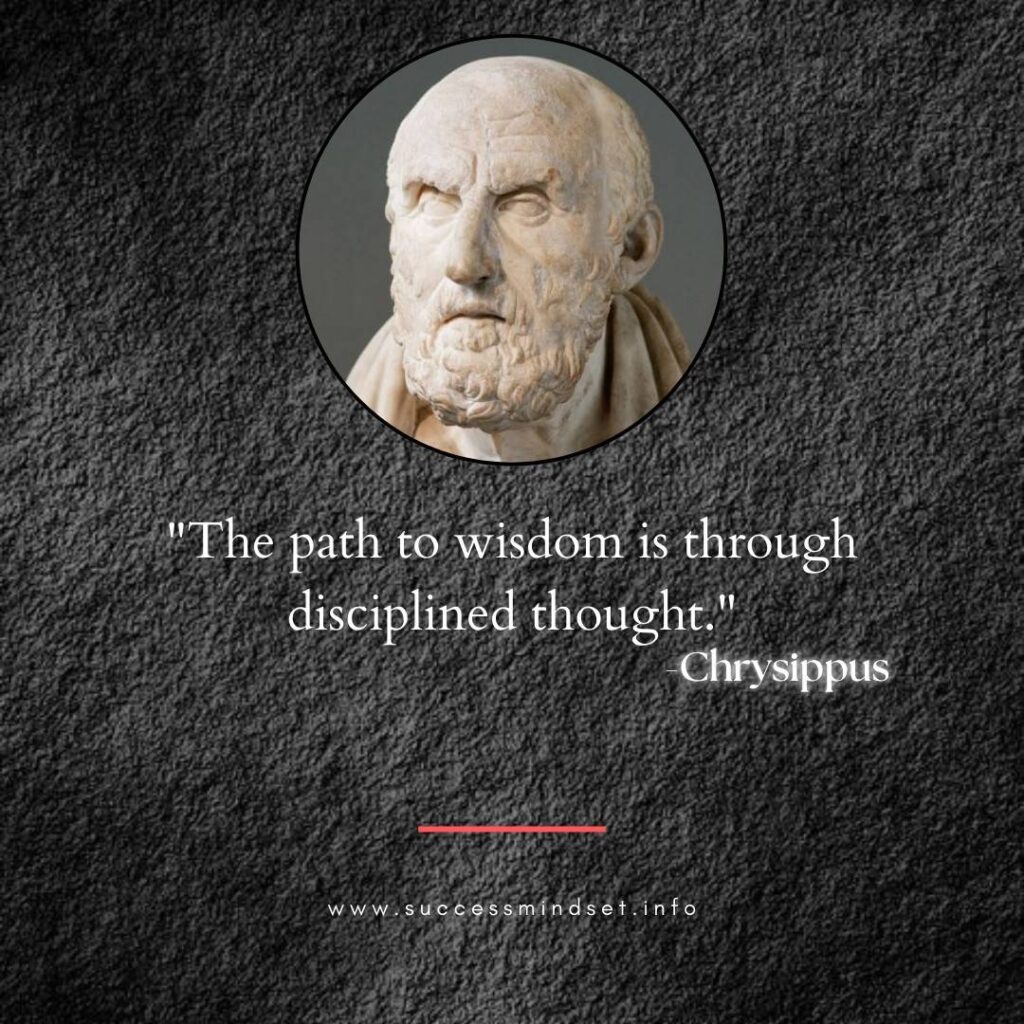 Chrysippus quote on discipline