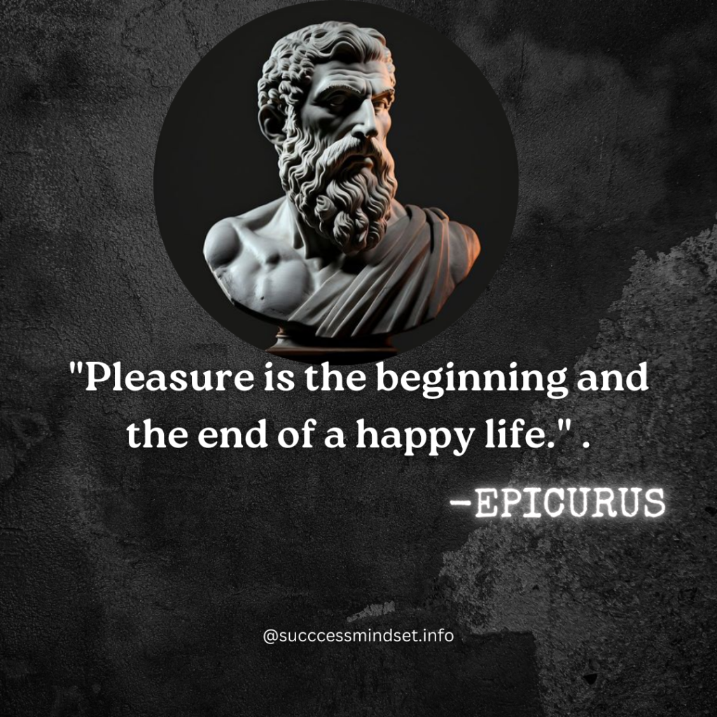 Epicurus quote on pleasure