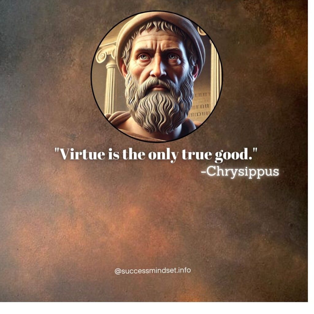 Chrysippus quote on virtue