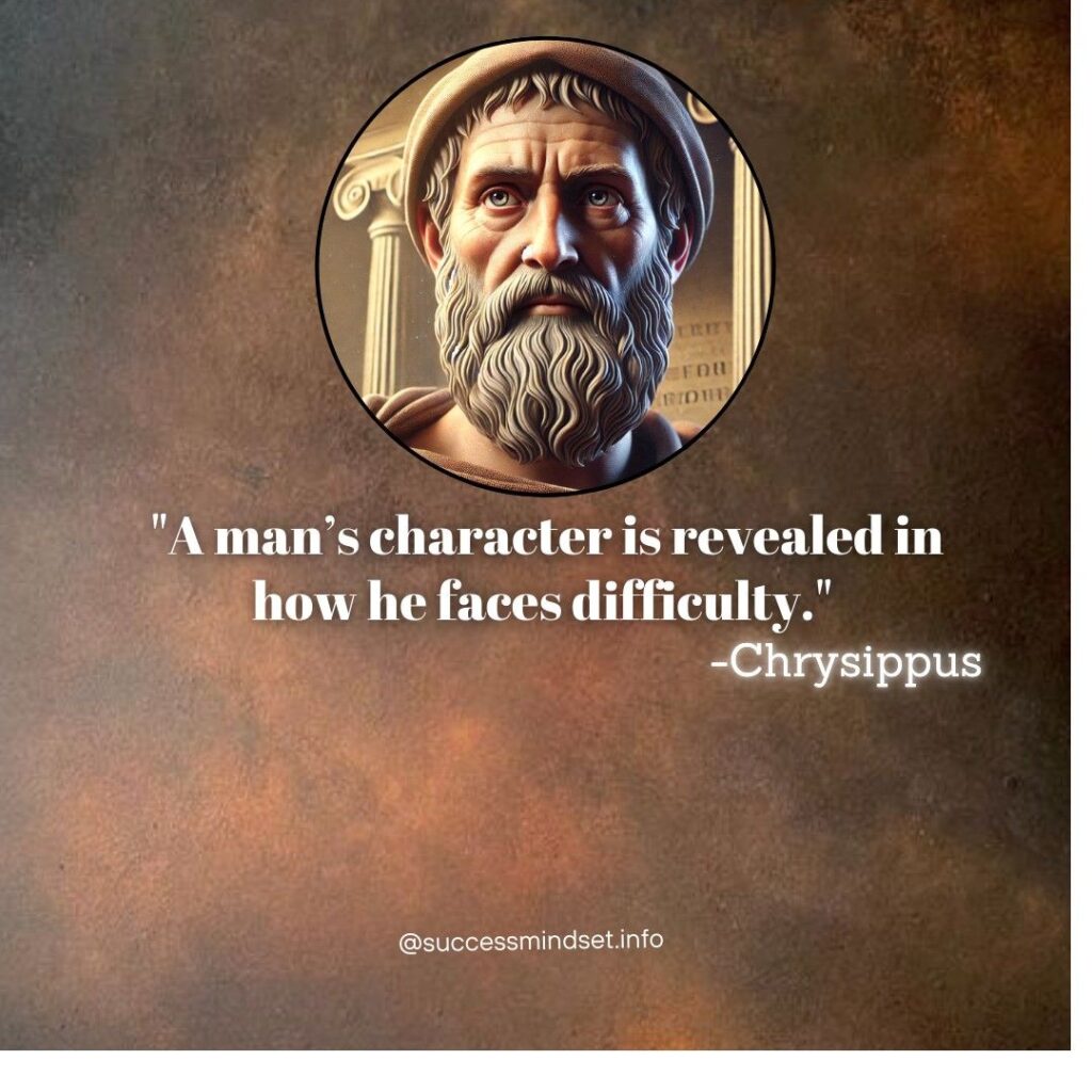 Chrysippus quote on man's character