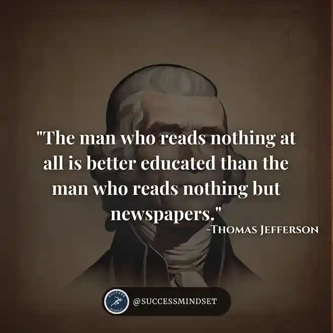 Thomas Jefferson Quote on reading newspaper