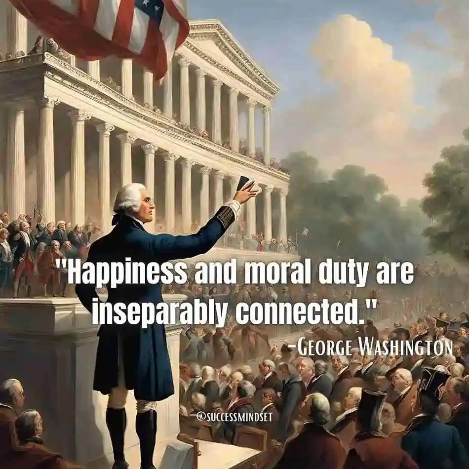 George Washington quote on happiness and moral duty