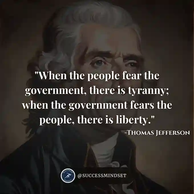 Thomas Jefferson Quote on tyranny and liberty.